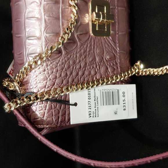 BRAHMIN ROSA Croc-Embossed Crossbody - Picture 8 of 12